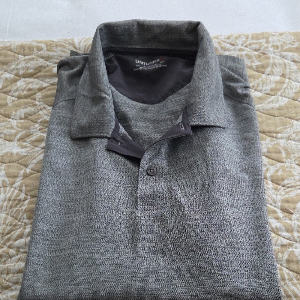 UNTUCKit Charcoal Polo Shirt for Men